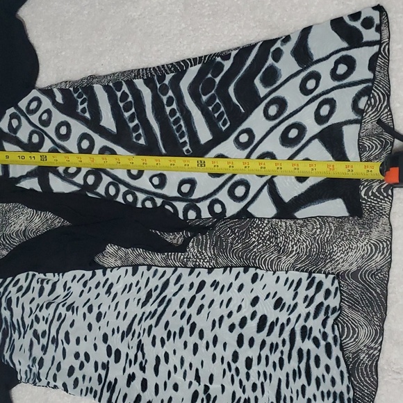 Carol Turner BLACK AND WHITE LONG KIMONO SIZE M(8-10) - Picture 12 of 12